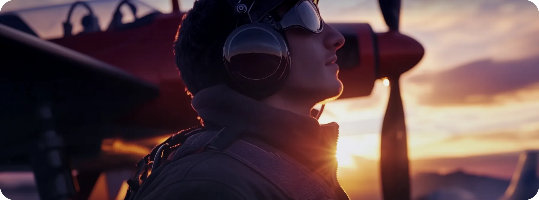 pilot with a plane