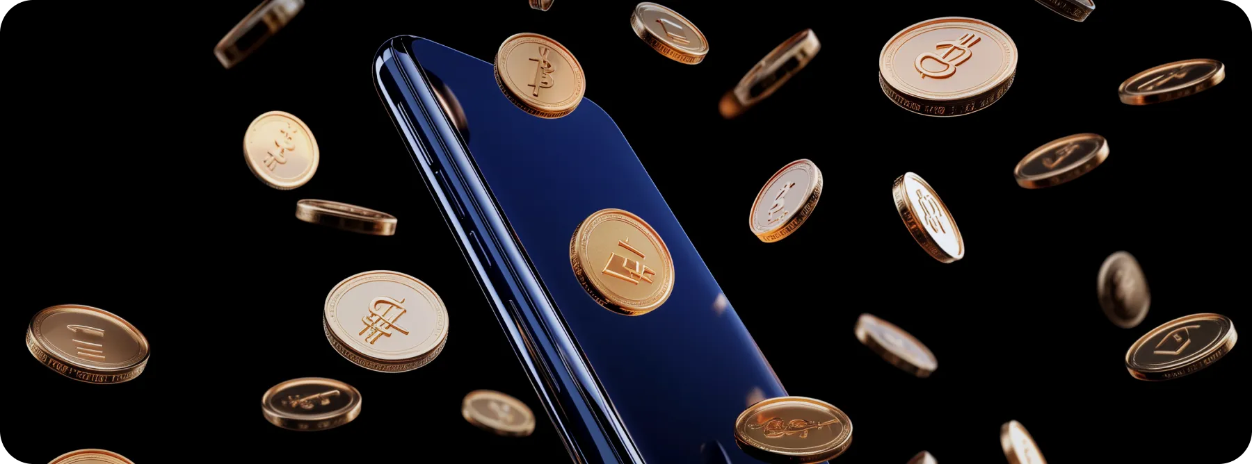 phone and coins
